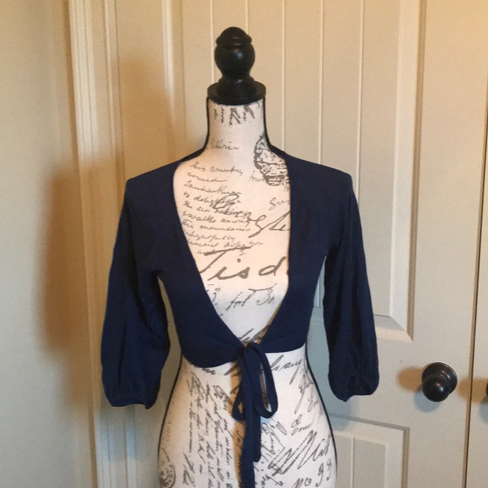 BCBG MaxAzria cropped waist bolero sweater